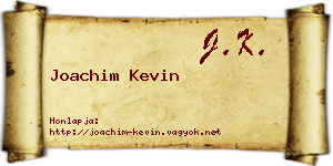 Joachim Kevin névjegykártya